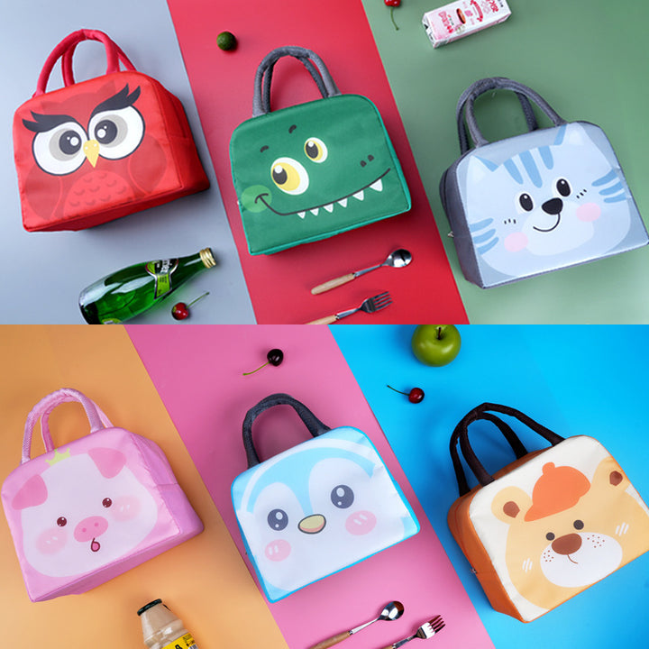 Insulated Lunch Cooler Bag with Cute Animal Design