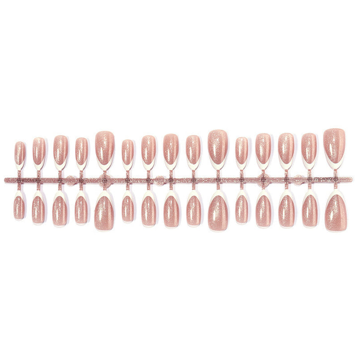 Artificial nail tips with glitter and elegant shape Kalsten
