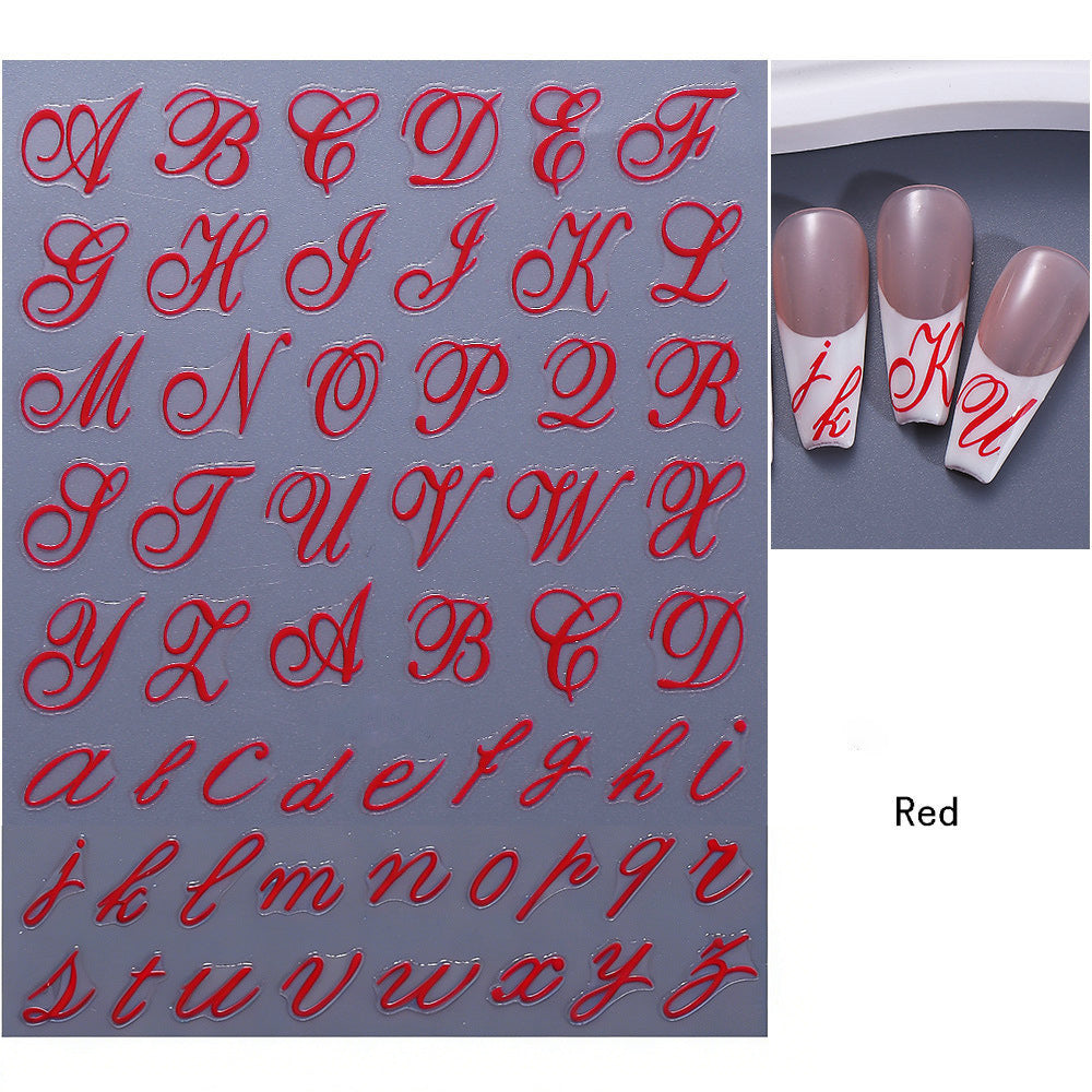 Elegant Calligraphy Nail Art Stencil Set