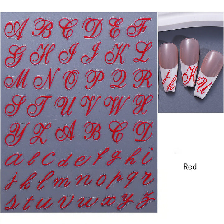 Elegant Calligraphy Nail Art Stencil Set