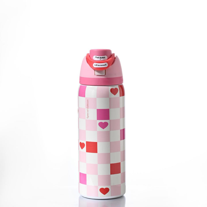 Insulated Stainless Steel Vacuum Water Bottle With One-Touch Flip Lid And Leakproof Safety Lock