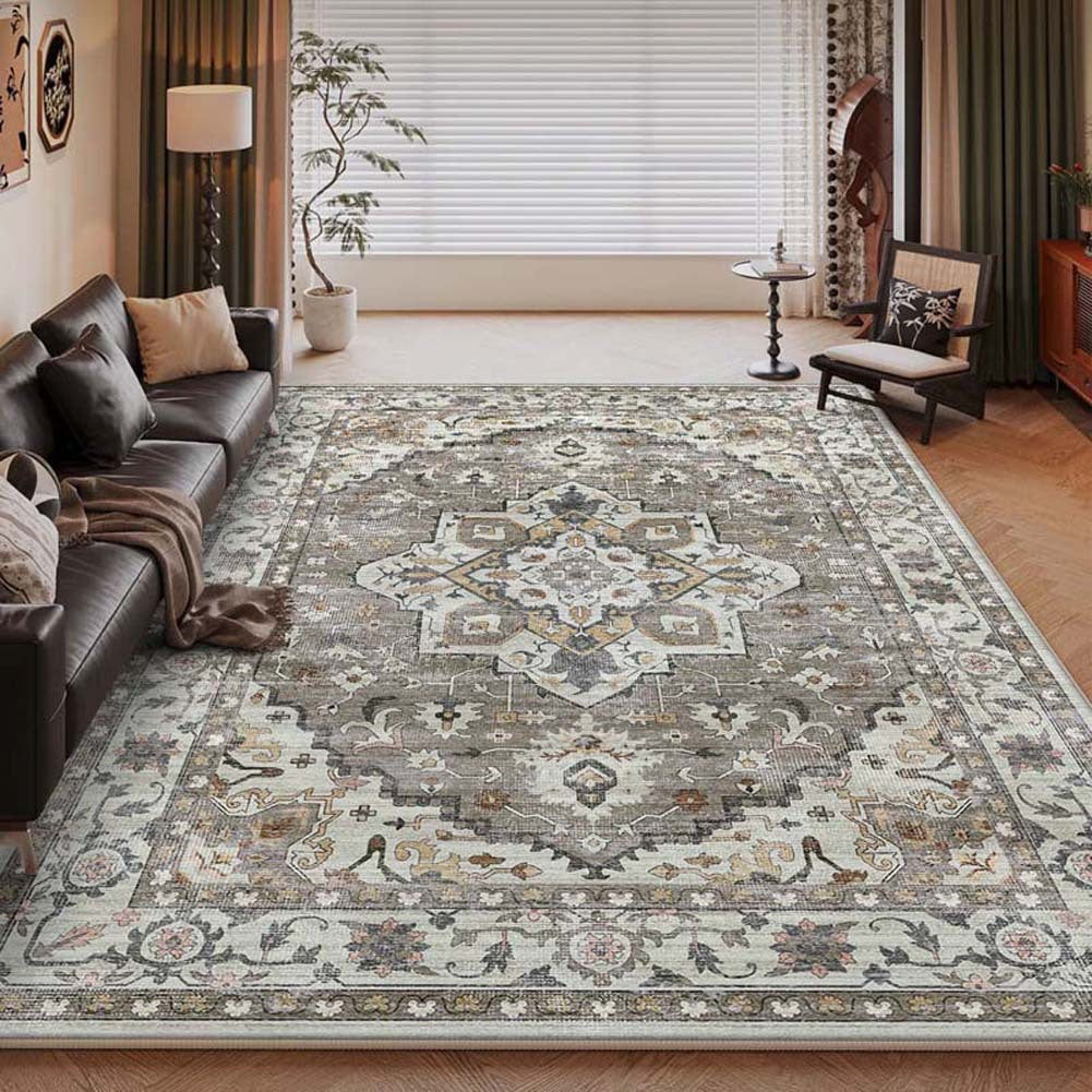 Vintage Floral Pattern Area Rug