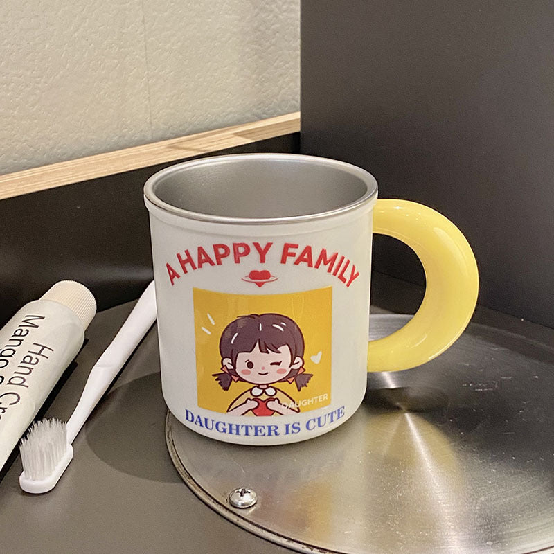 Ceramic mug with playful family motif Kalsten