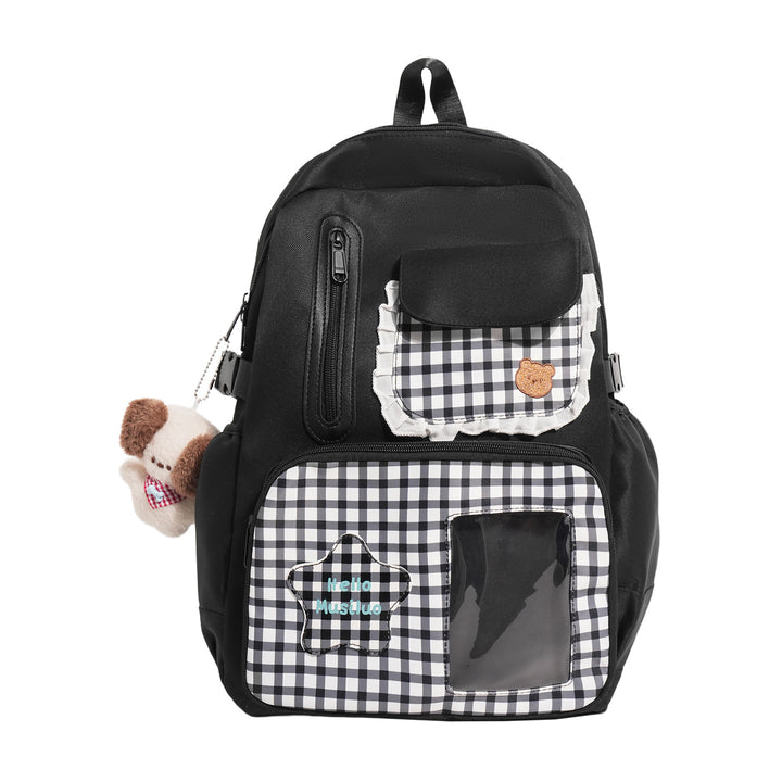 Stylish Gingham Print Backpack Kalsten