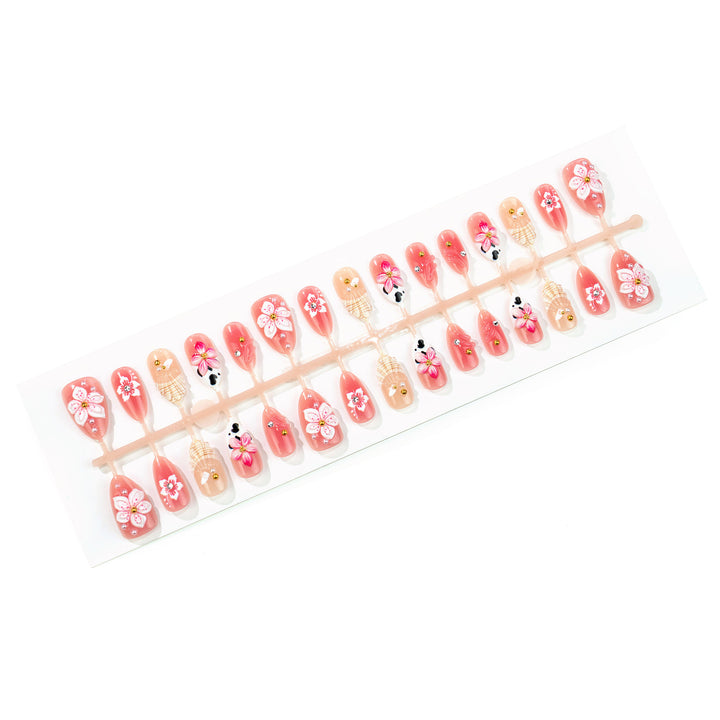 Artistic Floral Press-On Nail Art Set Kalsten 1790636557