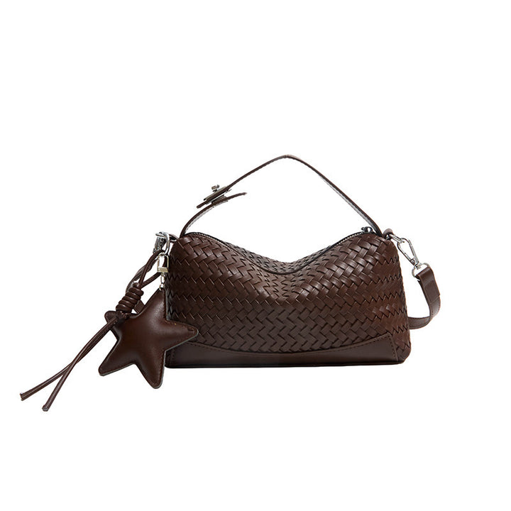 Woven Leather Shoulder Bag