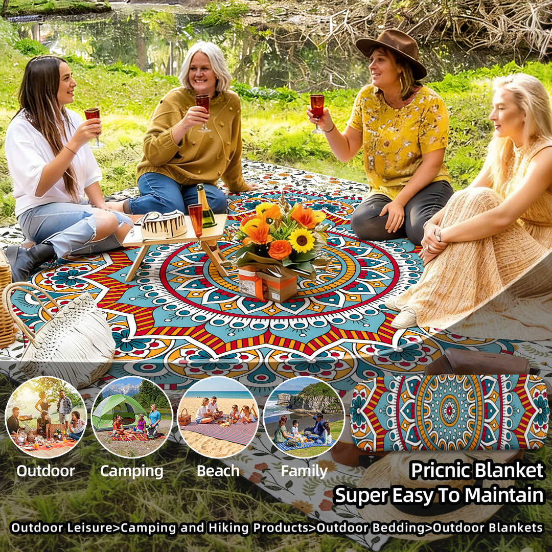 Mandala Design Beach Mat Kalsten