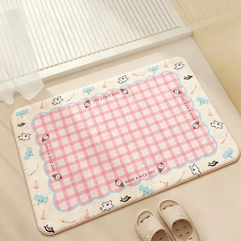 Playful Cartoon-Themed Bathroom Mat Kalsten