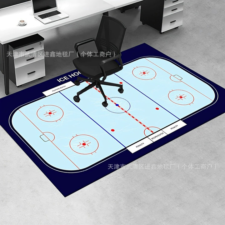 Ice Hockey Themed Area Rug for Home Decor