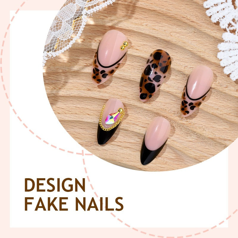High-quality artificial nail collection with trendy leopard pattern and elegant design Kalsten