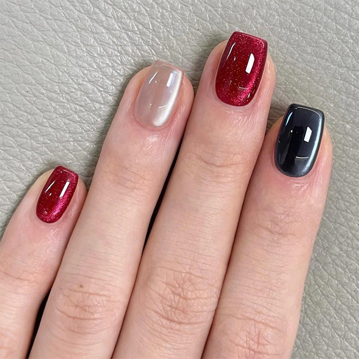Elegant Press-On Nail Art Set with Sparkling Designs Kalsten