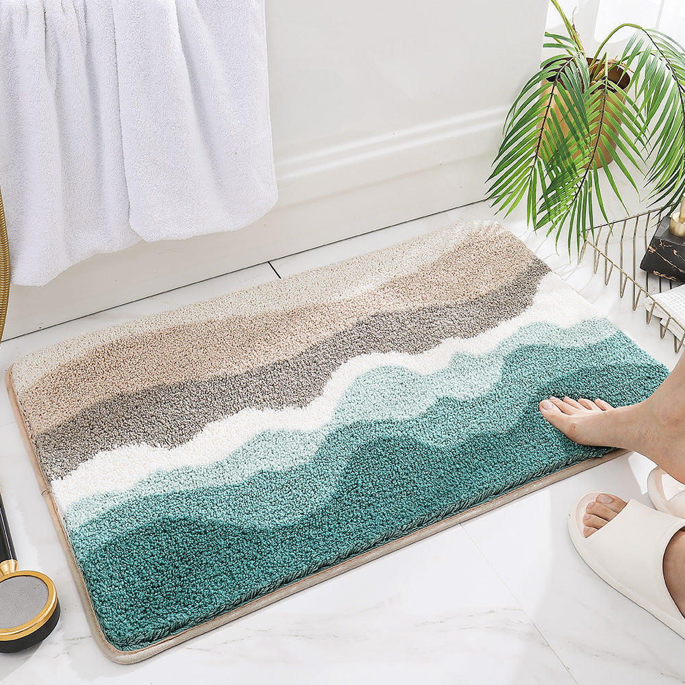 Decorative Bath Mat with Inspirational Text