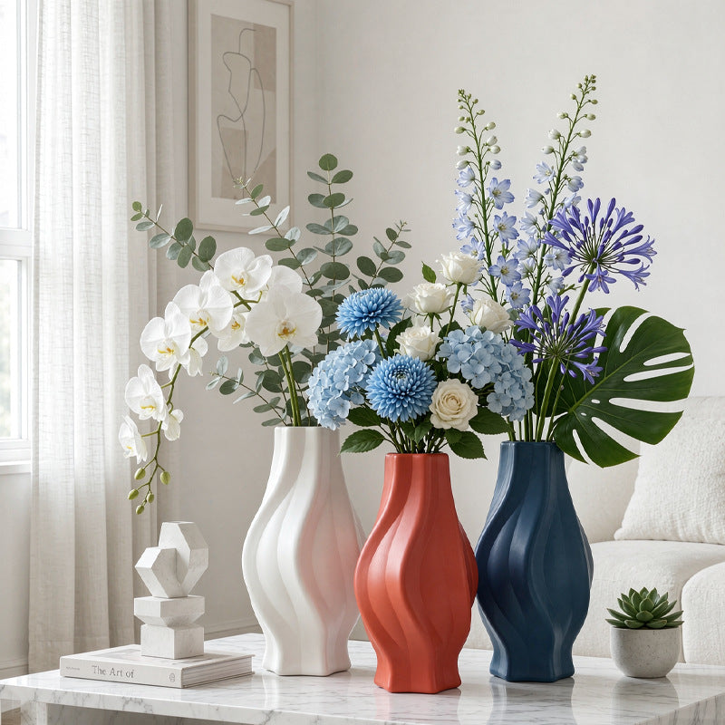 Wave-Designed Decorative Vase Kalsten