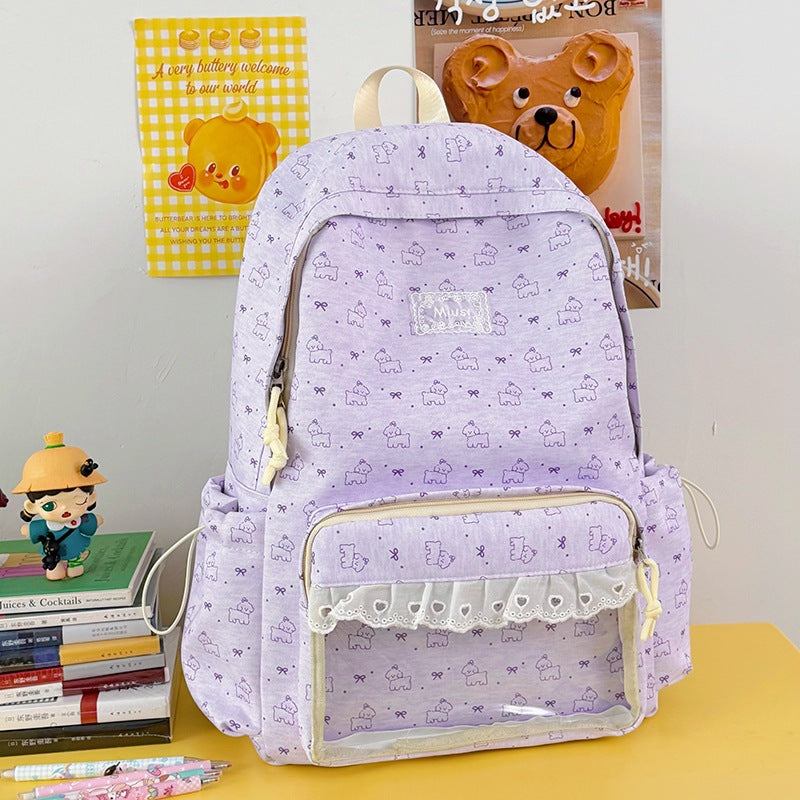 Cute Cartoon-Themed Transparent Backpack Kalsten