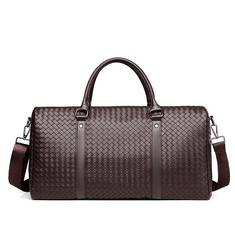Premium Woven Leather Duffel Bag Kalsten