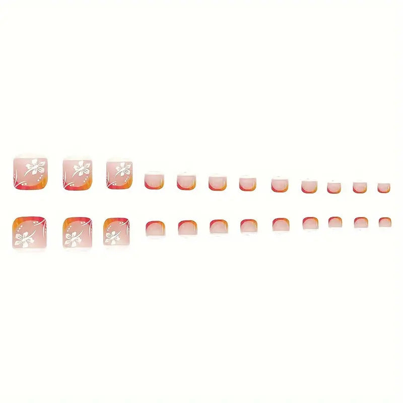 Trendy Floral Acrylic Nail Art Set Kalsten