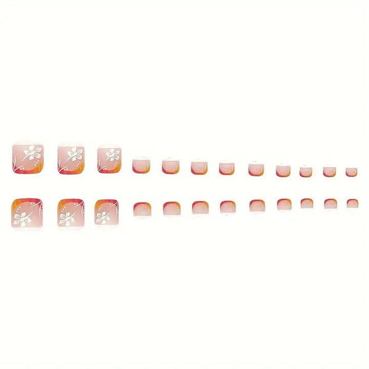 Trendy Floral Acrylic Nail Art Set Kalsten