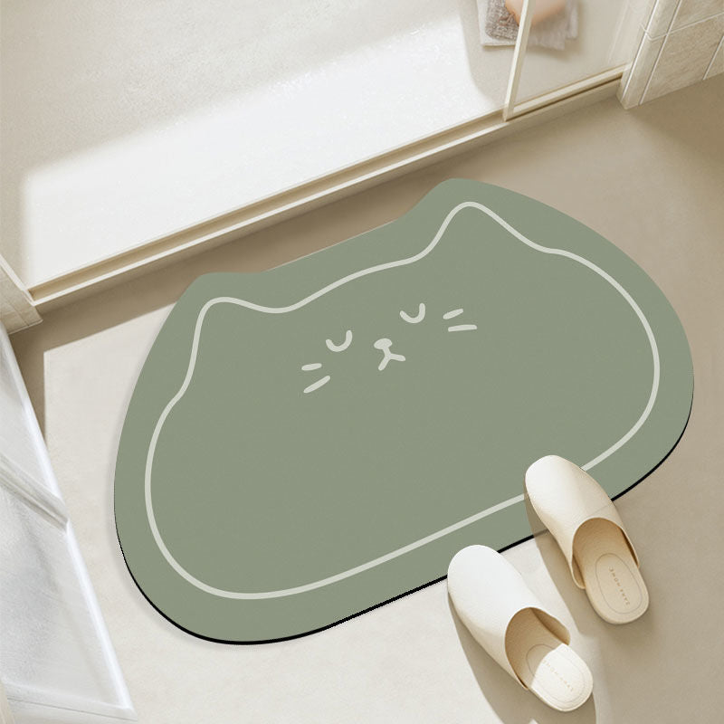Cat-Themed Plush Bath Mat Kalsten