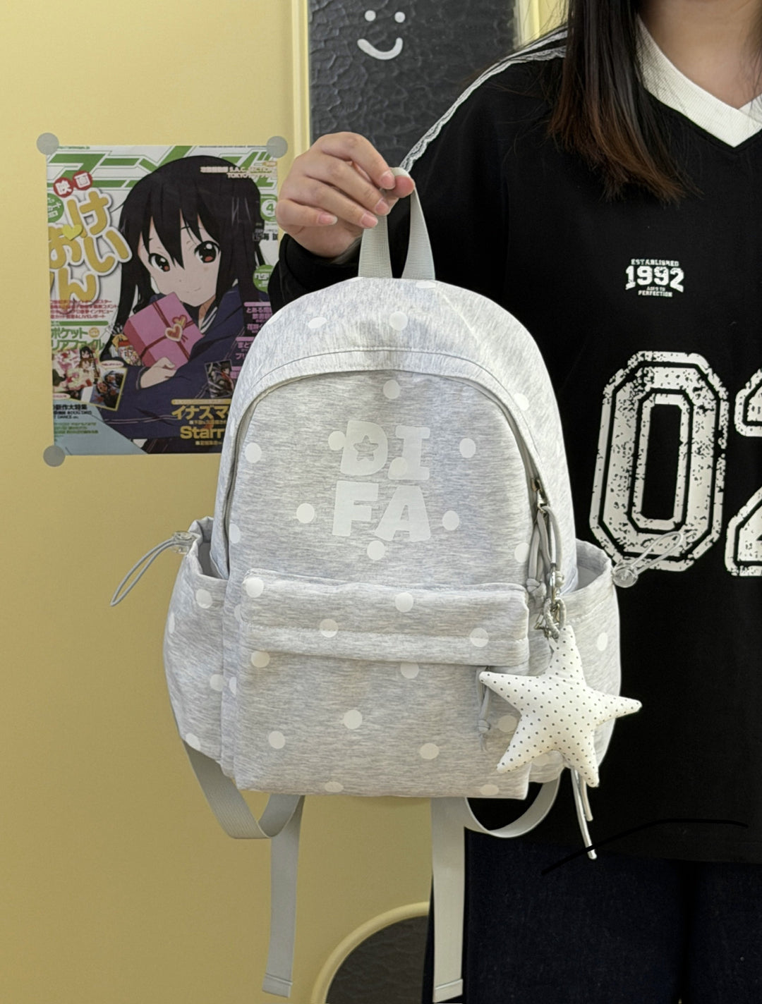 Stylish Star-Print School Backpack Kalsten