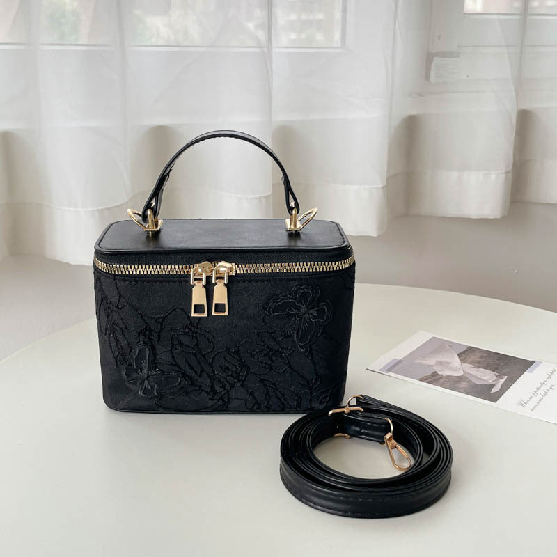 Elegant Floral Embossed Handbag