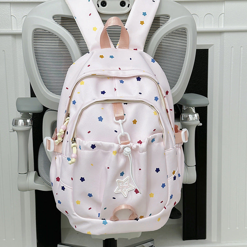 Backpack with Colorful Star Pattern and Versatile Compartments Kalsten