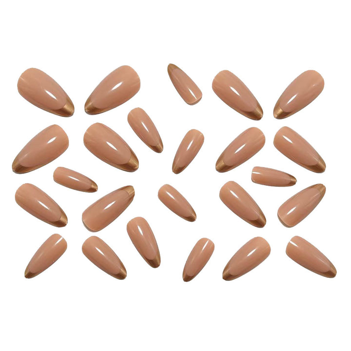 Artificial nails with metallic tip design Kalsten