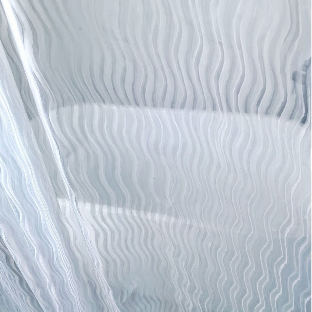 Textured Wave Pattern Shower Curtain Kalsten