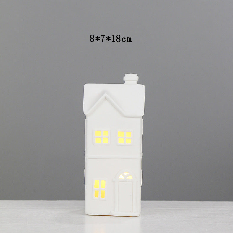 Ceramic House-Shaped Tea Light Holder Kalsten