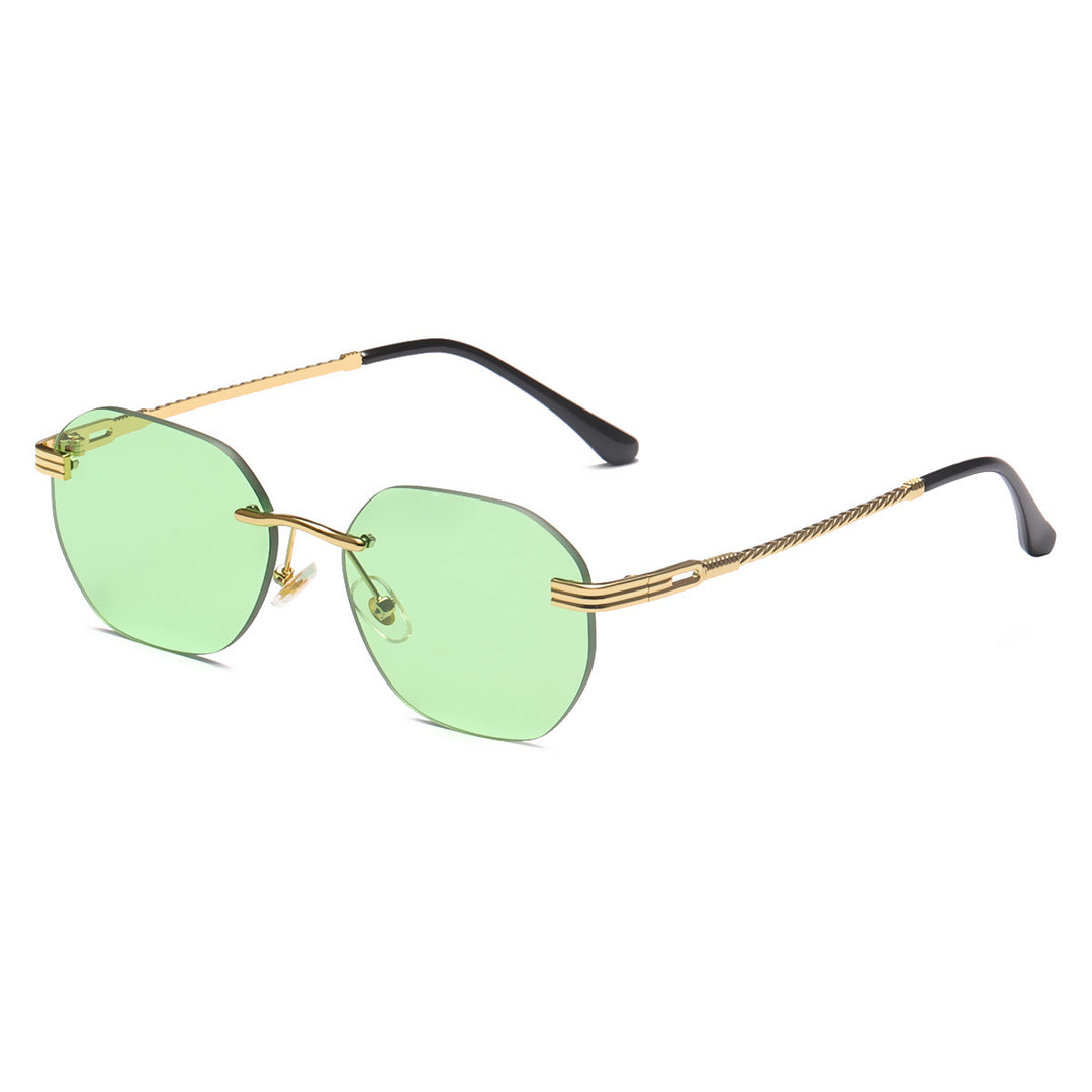 Women's stylish geometric sunglasses with decorative metal frame Kalsten