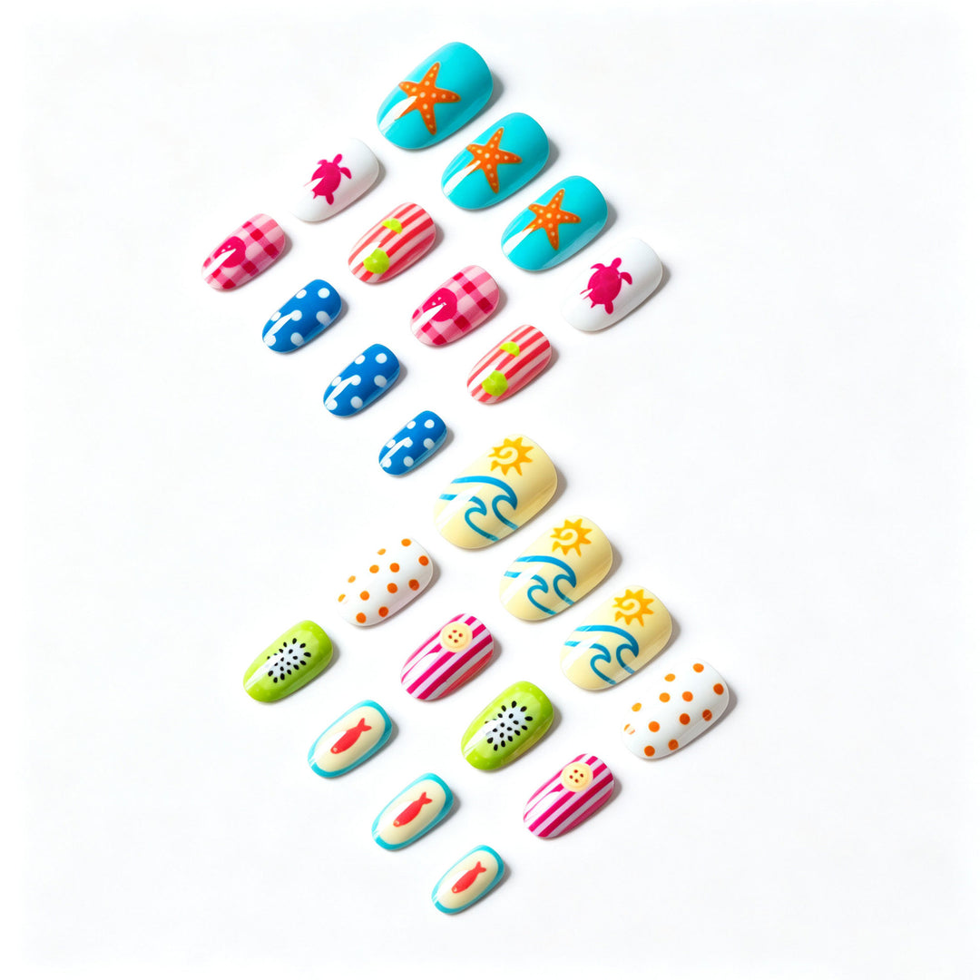 Creative Summer-Themed Nail Art Set