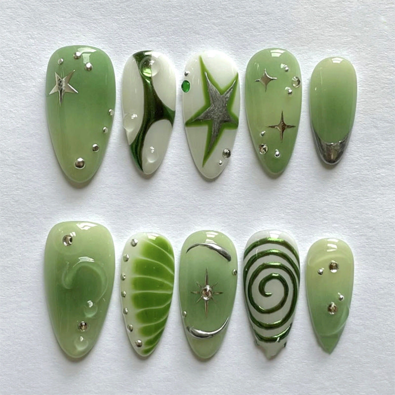Artificial nails with modern geometric designs Kalsten