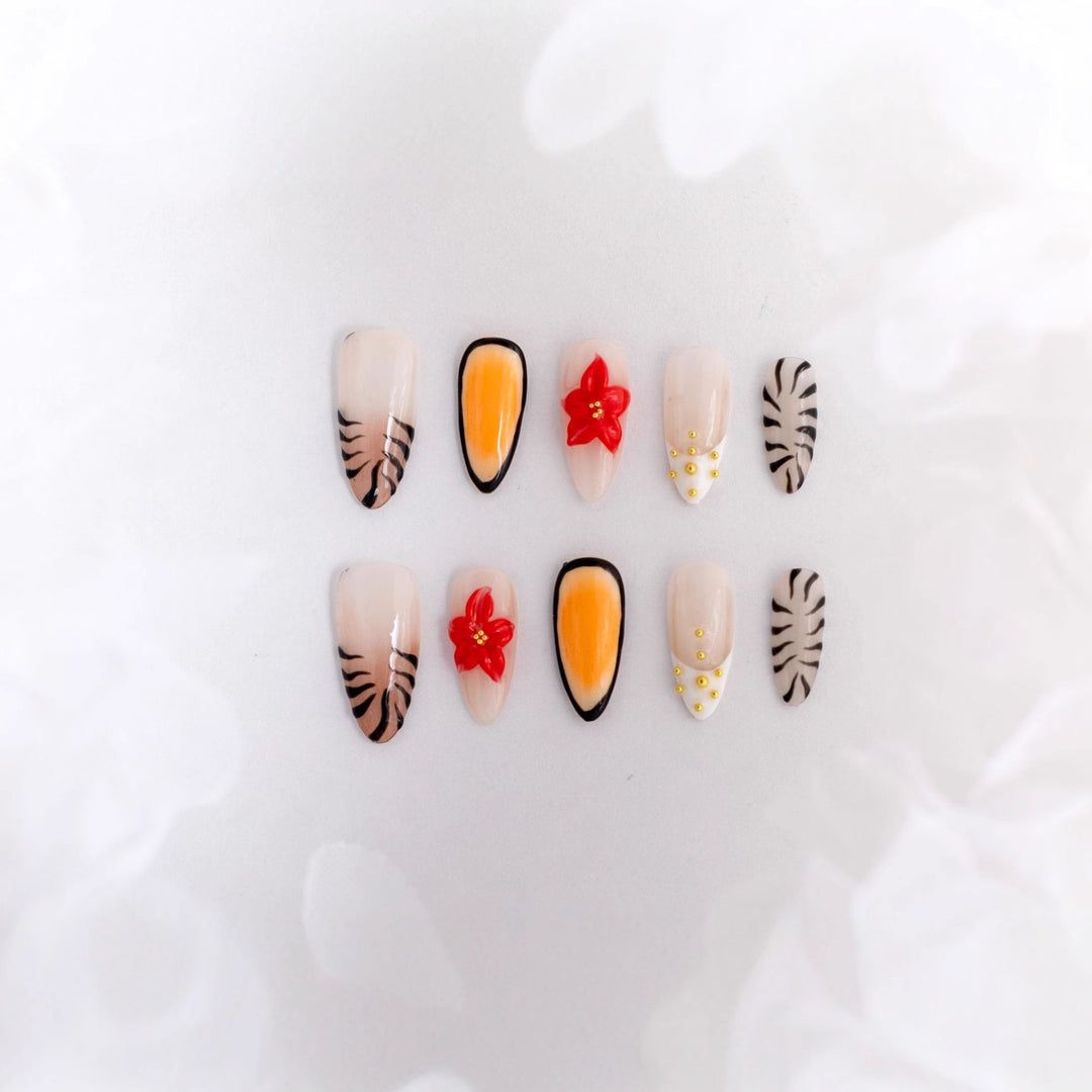 Artistic Floral Nail Art Set