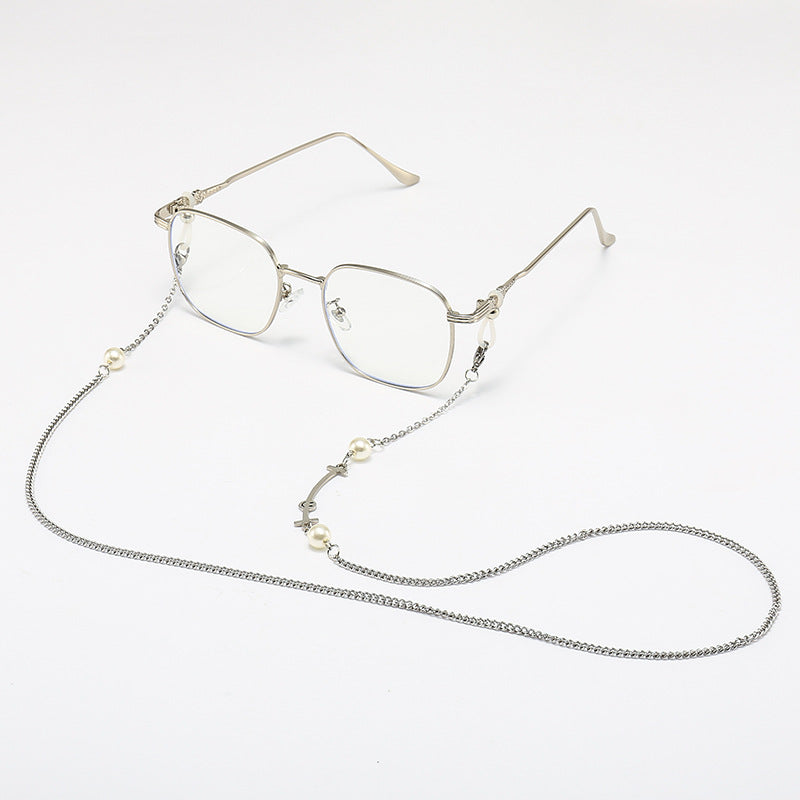 Chic Square Frame Glasses with Decorative Chain Kalsten