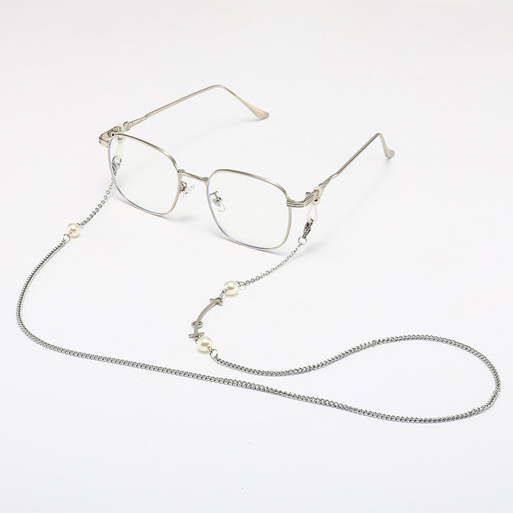 Chic Square Frame Glasses with Decorative Chain Kalsten