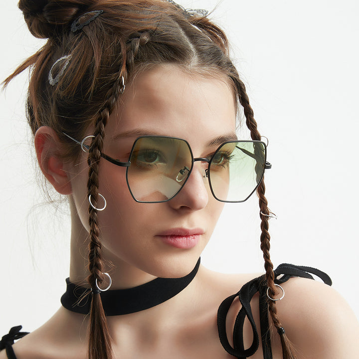 Women fashionable hexagonal sunglasses with UV protection Kalsten
