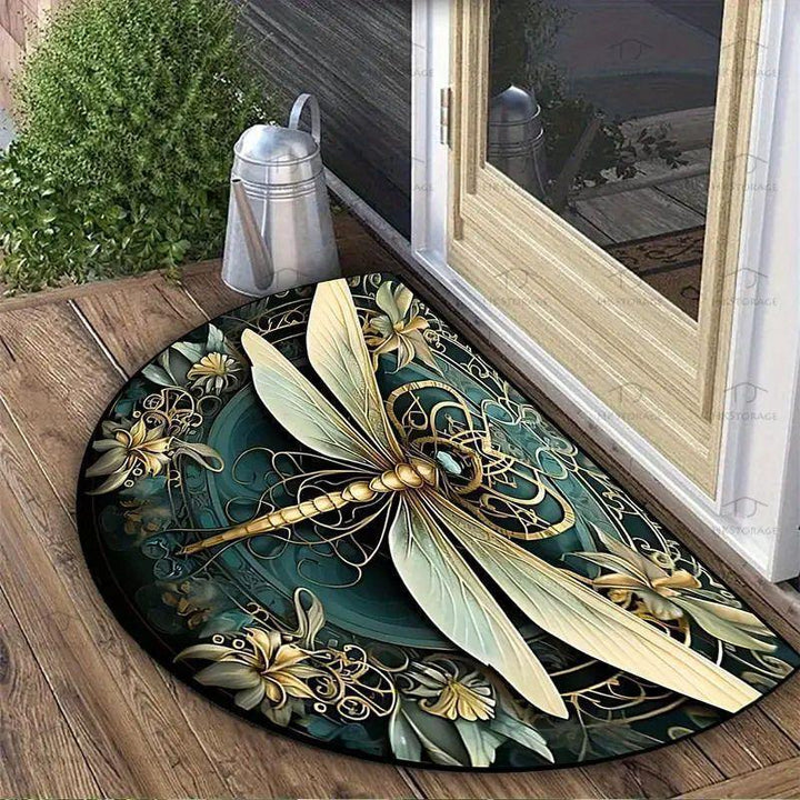 Textured Wooden Plank Doormat Kalsten