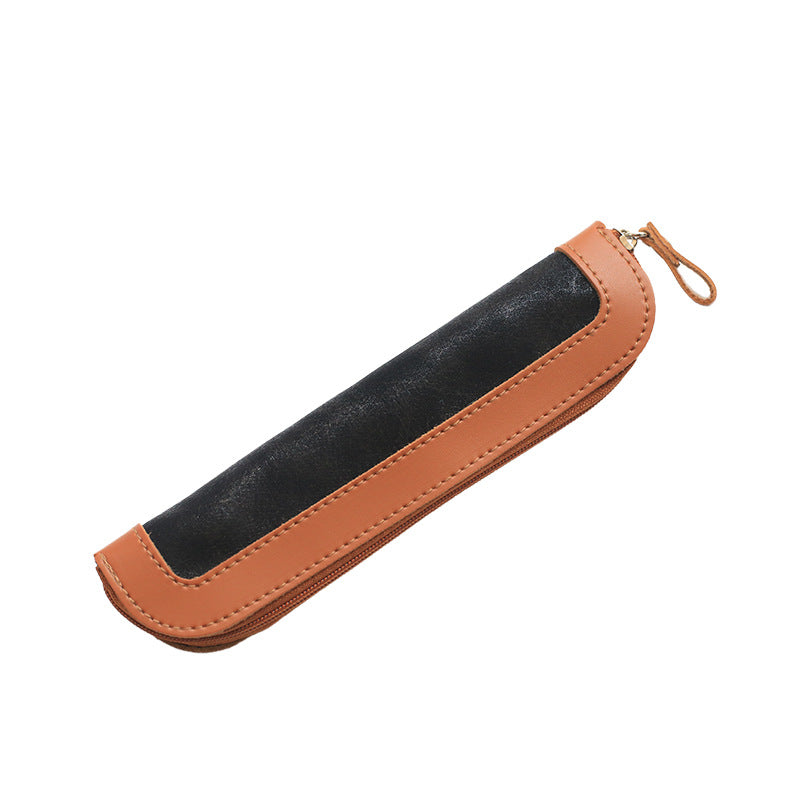 Leather Zippered Pencil Case