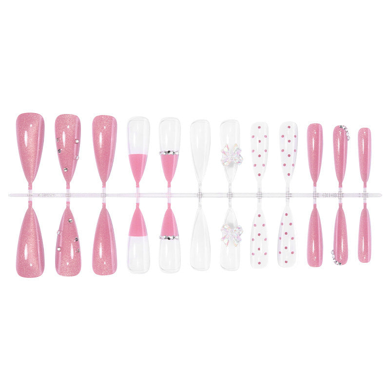 Artificial Nail Design Set with Glamorous Glitter and Pearl Decorations Kalsten