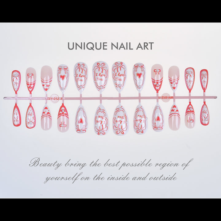 Romantic Message Press-On Nails Kalsten