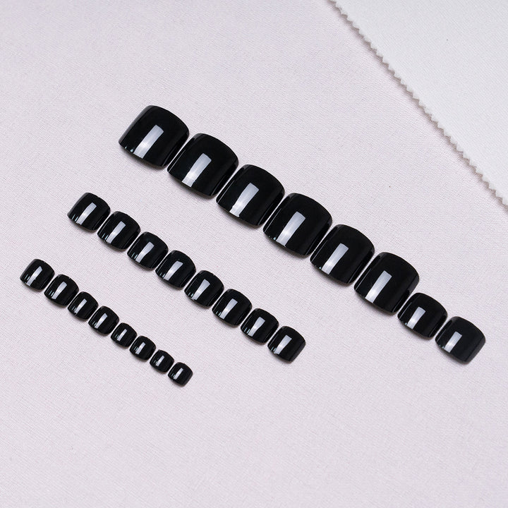 Elegant Glossy Press-On Toenails