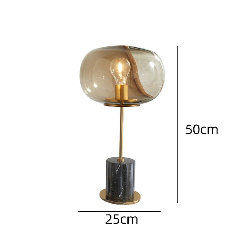 Modern Minimalist Table Lamp with Glass Shade