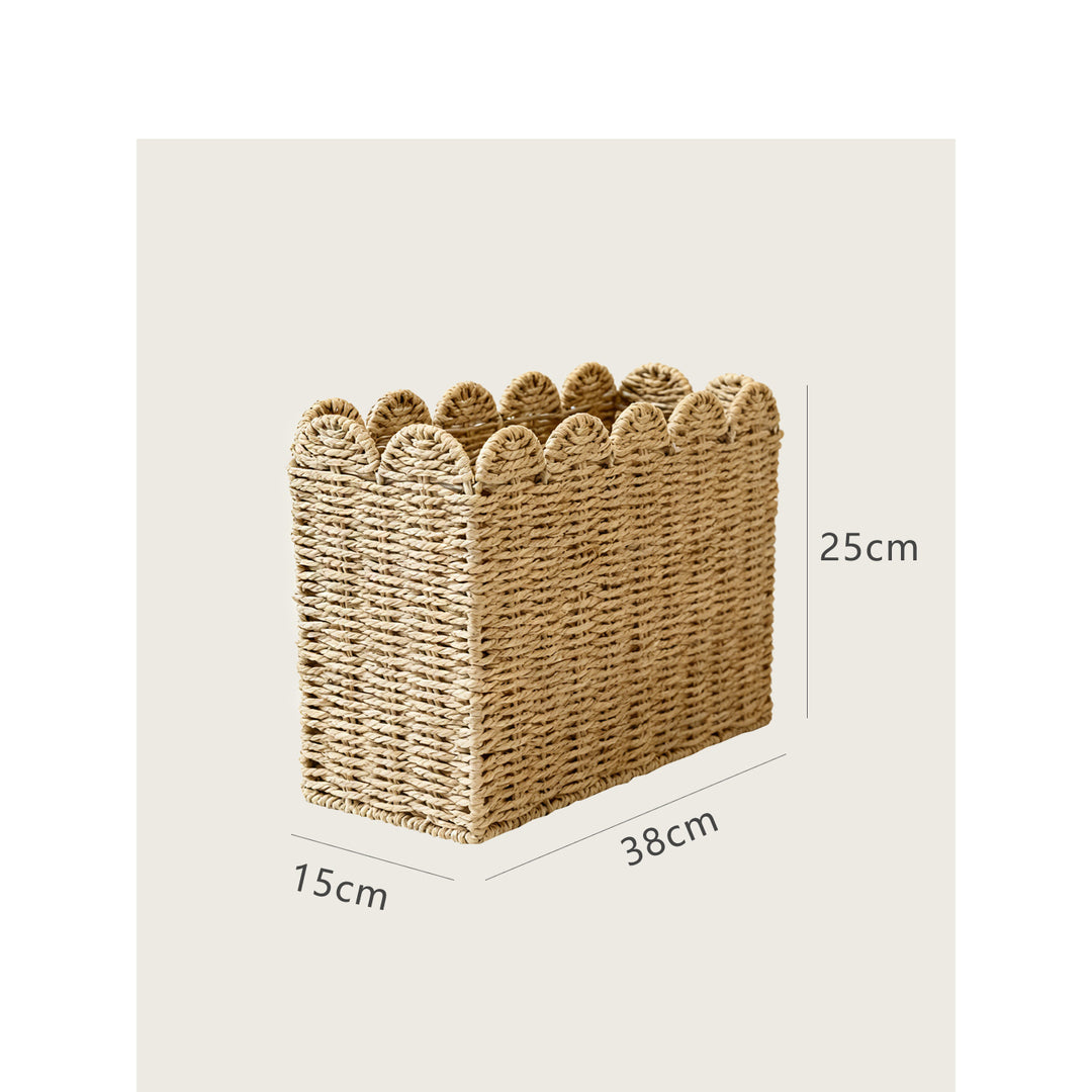 Decorative storage basket with waved edge Kalsten