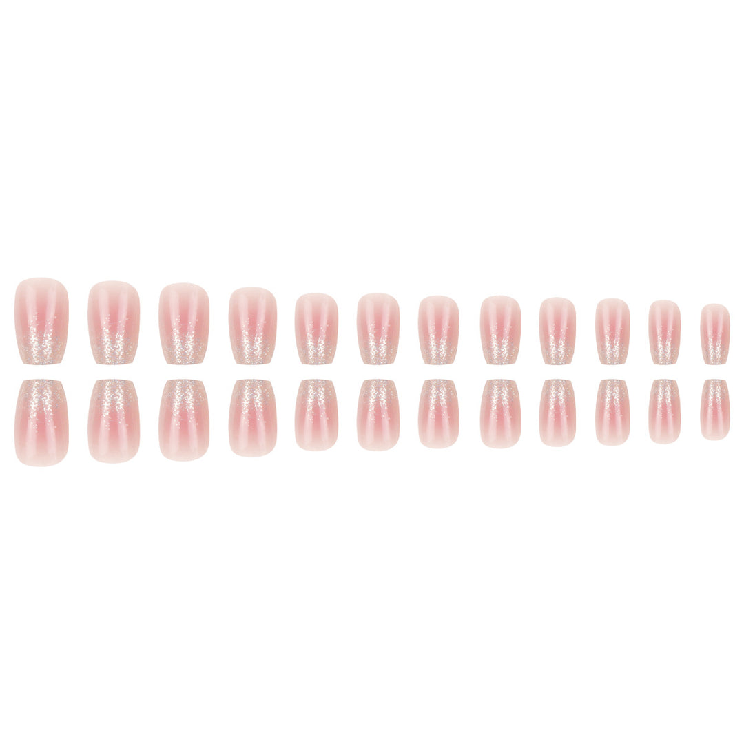 Long Glittered Ombre Press-On Nails Kalsten