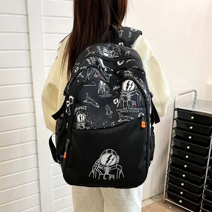 Astronaut-Themed Graphic Backpack