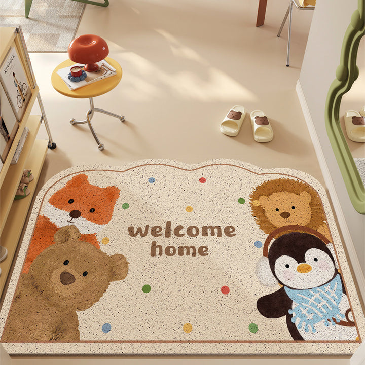 Cute Animal-Themed Welcome Mat