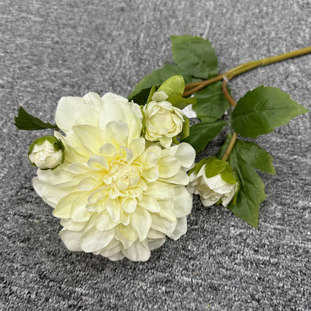 Exquisite Faux Dahlia Floral Stem