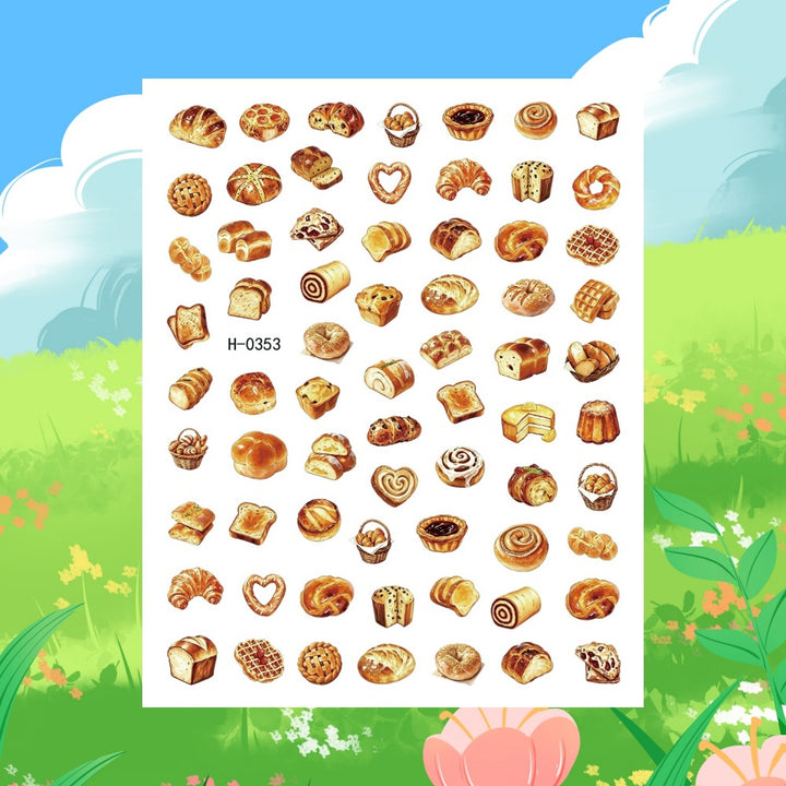 Autumn-Themed Nail Art Sticker Sheet