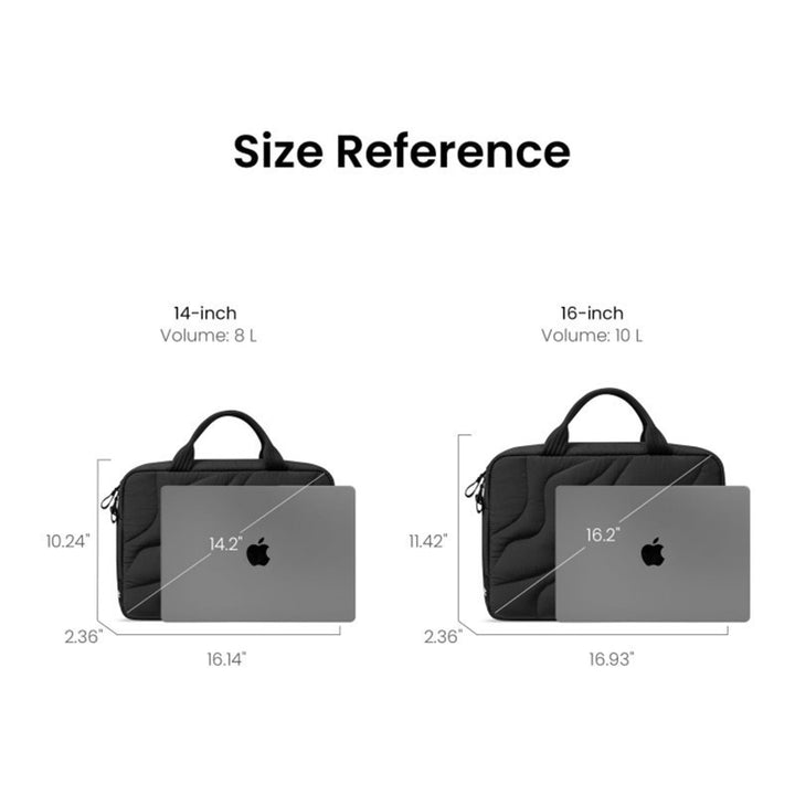Padded Laptop Bag with Stylish Wave Pattern Kalsten