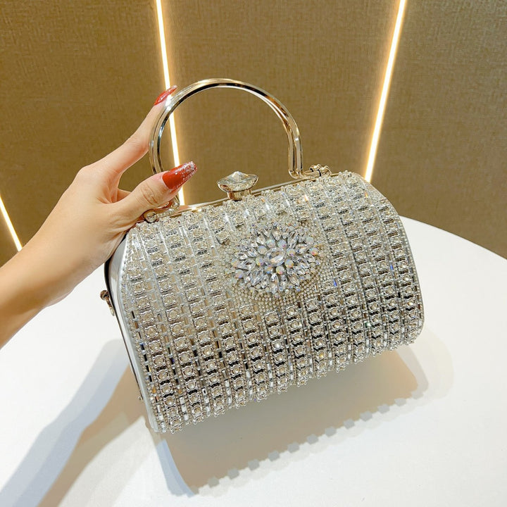 Vintage-Inspired Crystal-Embellished Handbag