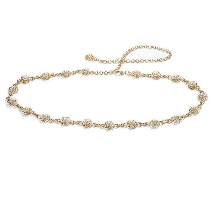 More elegant chain belt with pearl details Kalsten